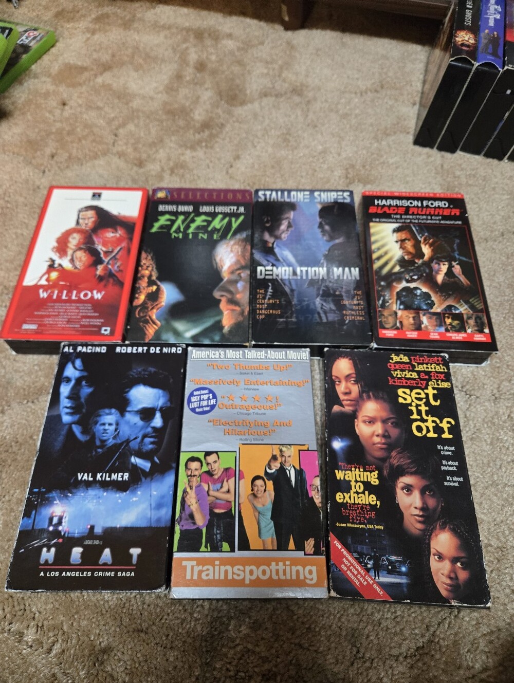 Vintage Movie VHS Lot Featuring Willow, Demolition Man, Heat & More